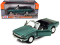 1964 1/2 Ford Mustang Convertible Green Metallic 1/24 Diecast Model Car by Motormax