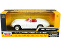 1967 Chevrolet Corvette C2 Convertible White with Red Interior 'History of Corvette' Series 1/24 Diecast Model Car by Motormax