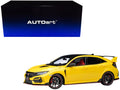 2021 Honda Civic Type R (FK8) RHD (Right Hand Drive) Sunlight Yellow Limited Edition 1/18 Model Car by Autoart