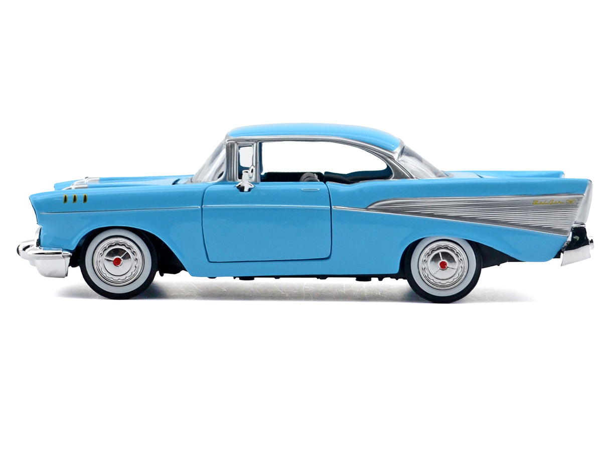 1957 Chevrolet Bel Air Light Blue 'Timeless Legends' Series 1/24 Diecast Model Car by Motormax