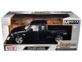 2001 Ford F-150 XLT Flareside Supercab Pickup Truck Matt Black with White Interior 'Maxx Design' 'American Classics' Series 1/24 Diecast Model Car by Motormax