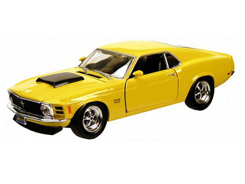 1970 Ford Mustang Boss 429 Yellow 1/24 Diecast Model Car by Motormax