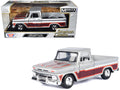1966 Chevrolet C10 Fleetside Pickup Truck Silver Metallic with Brown Sides 'American Classics' Series 1/24 Diecast Model Car by Motormax