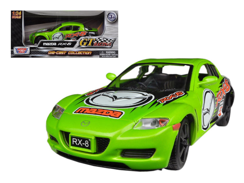 Mazda RX-8 #5 Green 'GT Racing' Series 1/24 Diecast Model Car by Motormax