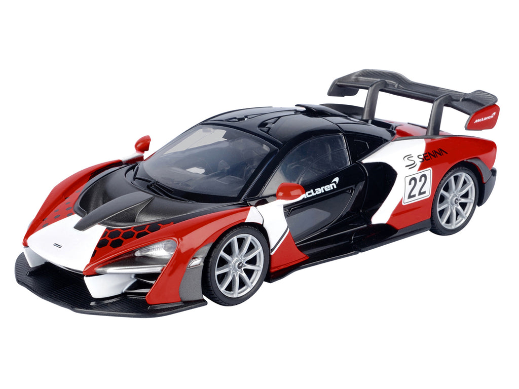 McLaren Senna #22 Black with Red and White Graphics 'GT Racing' Series 1/24 Diecast Model Car by Motormax