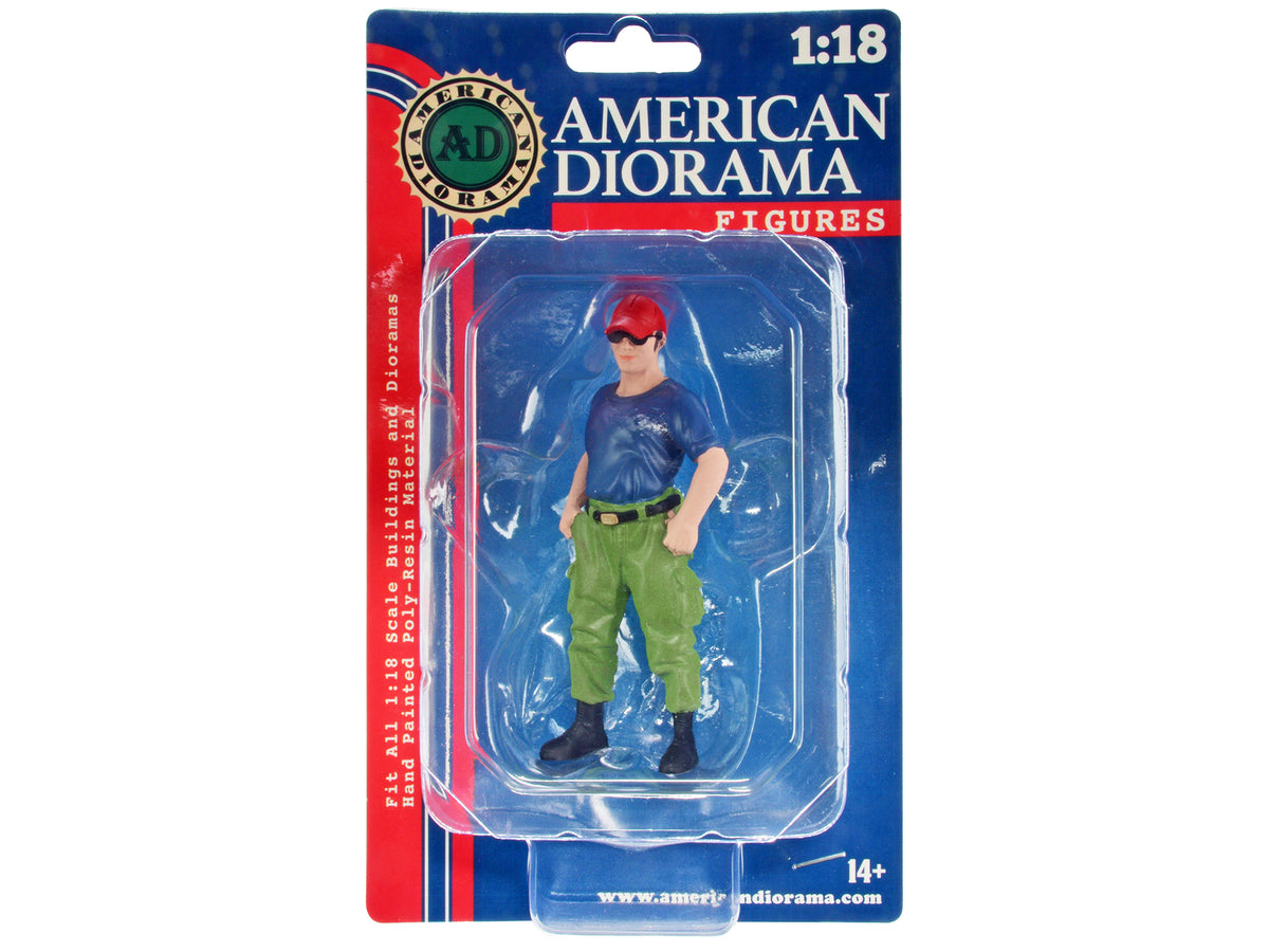 'Firefighters' Off Duty Figure for 1/18 Scale Models by American Diorama