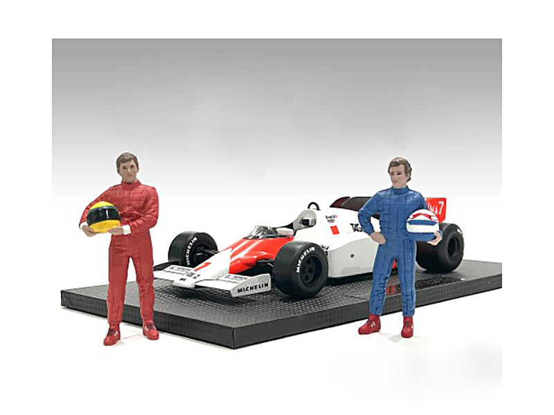 'Racing Legends' 80's Figures A and B Set of 2 for 1/18 Scale Models by American Diorama