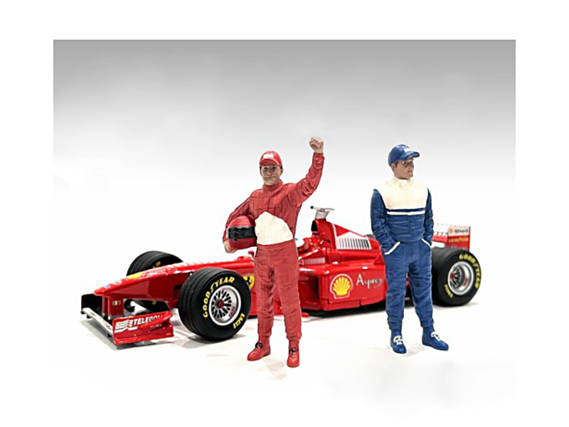 'Racing Legends' 90's Figures A and B Set of 2 for 1/18 Scale Models by American Diorama