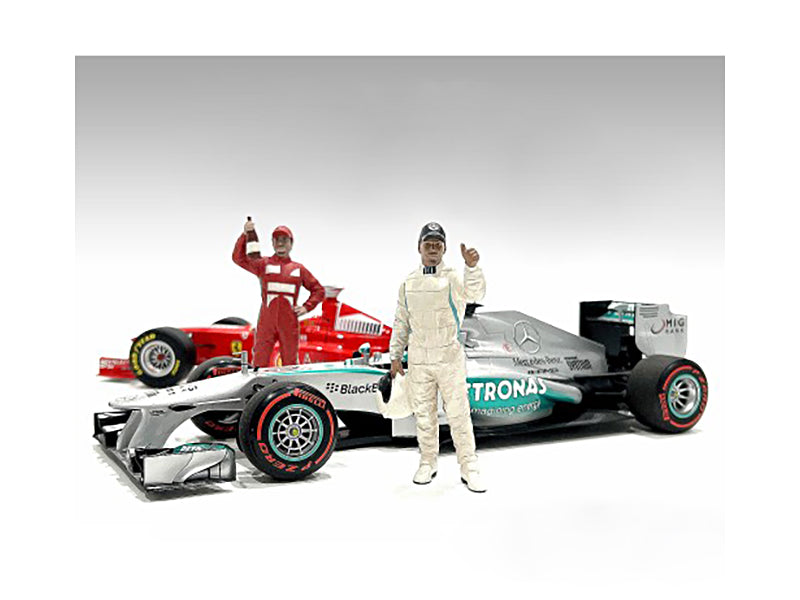 'Racing Legends' 2000's Figures A and B Set of 2 for 1/18 Scale Models by American Diorama