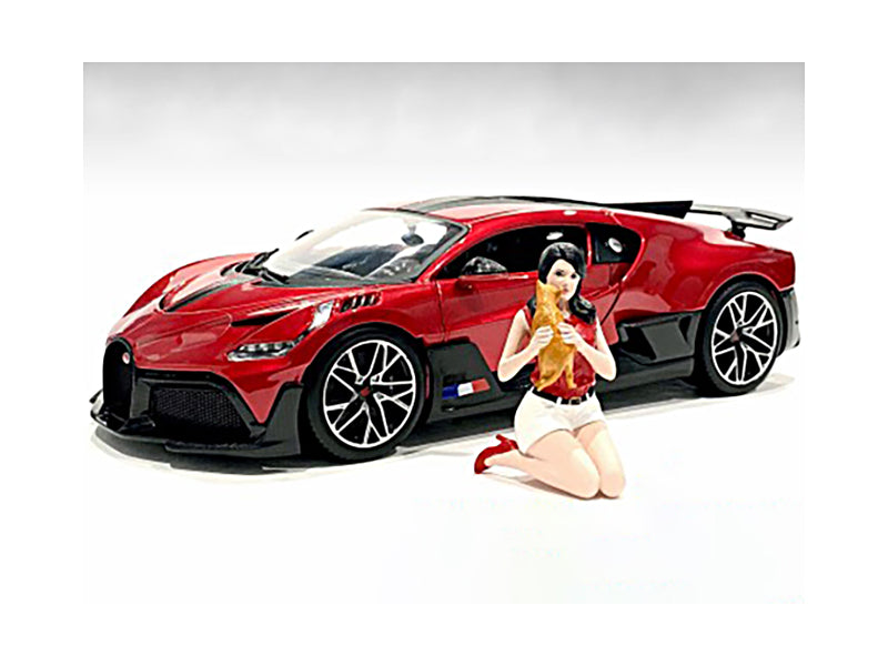 'Girls Night Out' Gigi with Cat Figurine for 1/24 Scale Models by American Diorama