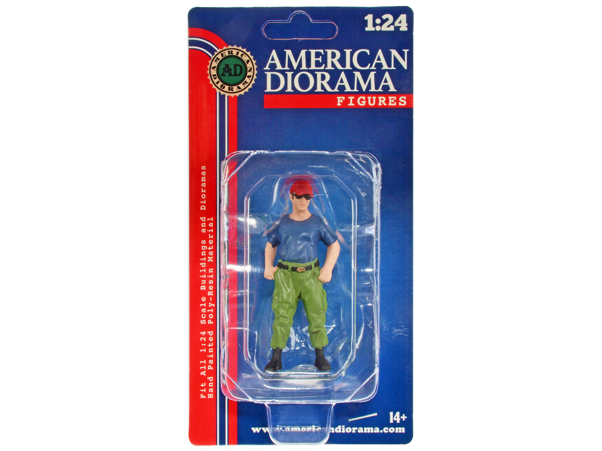 'Firefighters' Off Duty Figure for 1/24 Scale Models by American Diorama