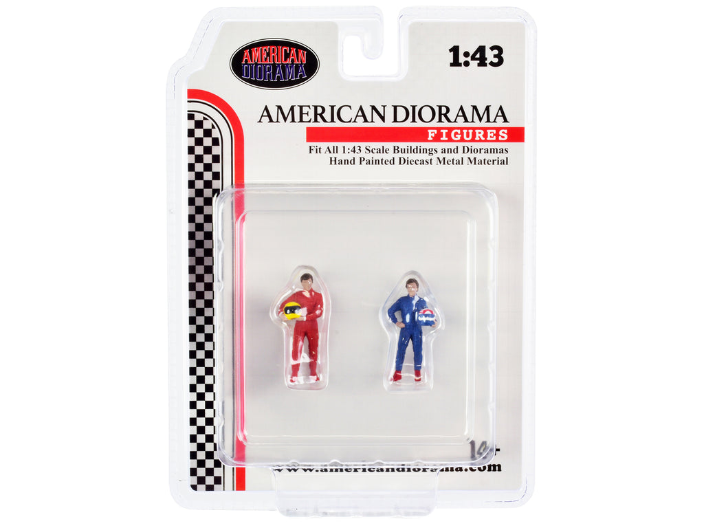 'Racing Legends' 80's Set of 2 Diecast Figures for 1/43 Scale Models by American Diorama