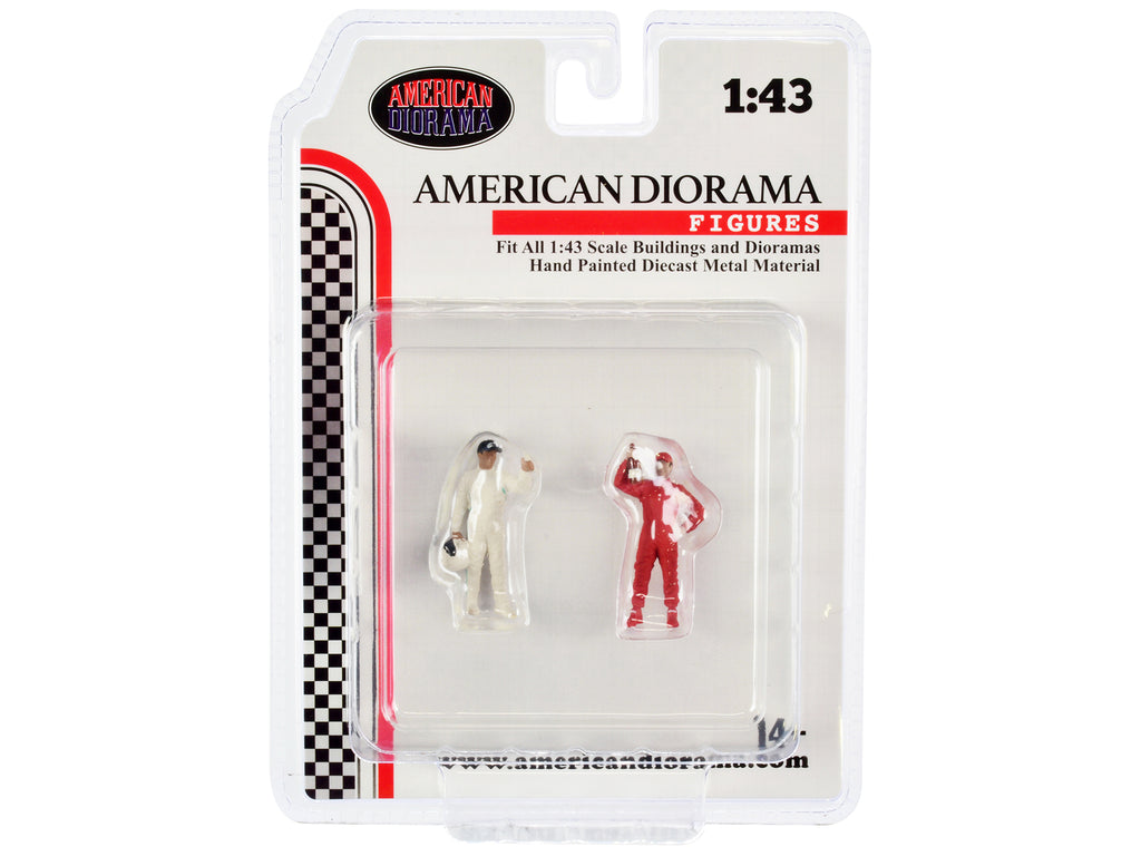 'Racing Legends' 2000's Set of 2 Diecast Figures for 1/43 Scale Models by American Diorama