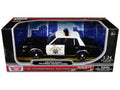 1986 Dodge Diplomat Police Car 'California Highway Patrol' Black and White 'Law Enforcement and Public Service' Series 1/24 Diecast Model Car by Motormax