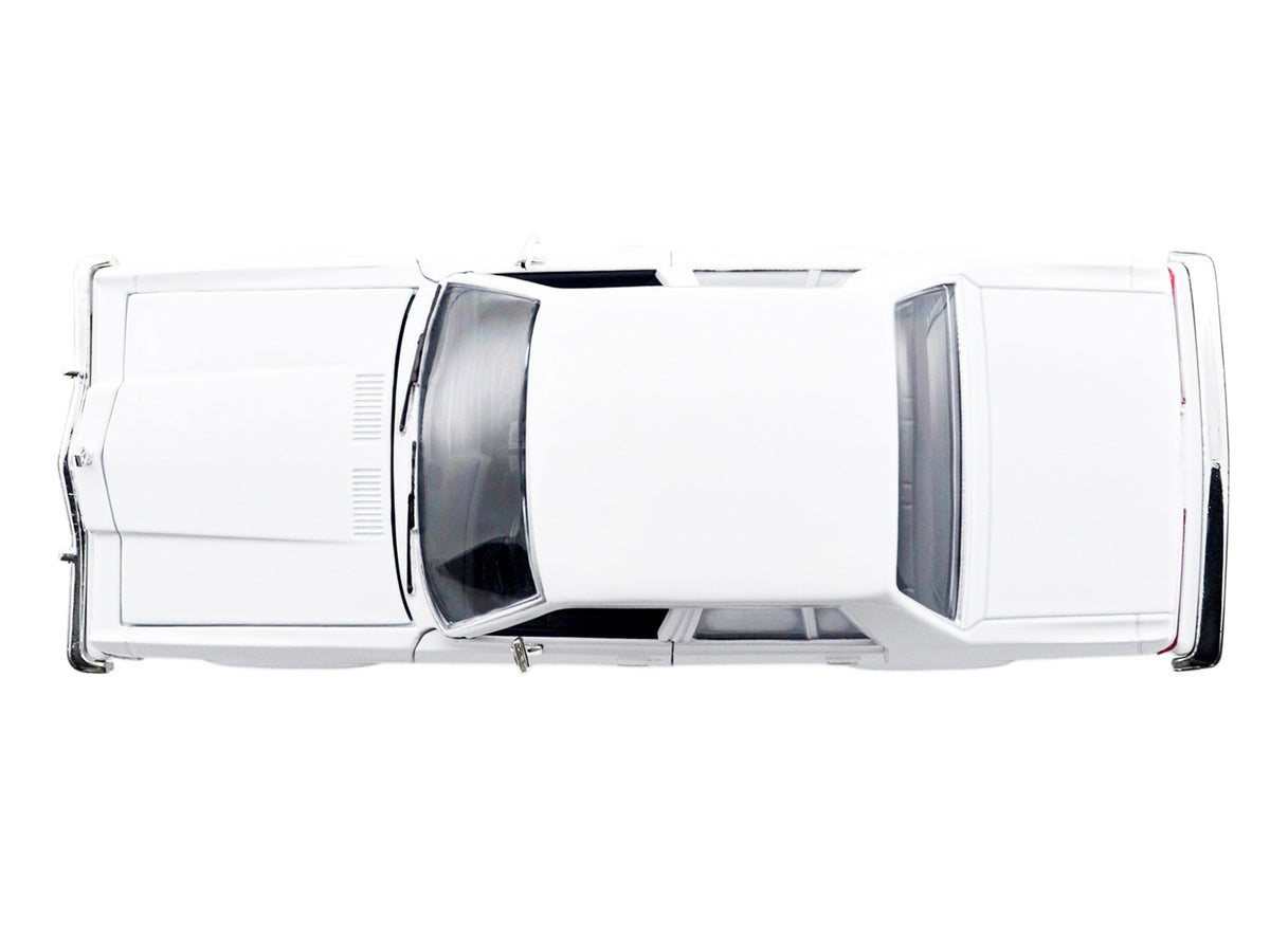 1986 Dodge Diplomat Police Car Unmarked White 'Custom Builder's Kit' Series 1/24 Diecast Model Car by Motormax