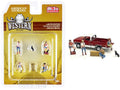 'Western Style' 6 piece Diecast Set (4 Figurines and 2 Accessories) for 1/64 Scale Models by American Diorama