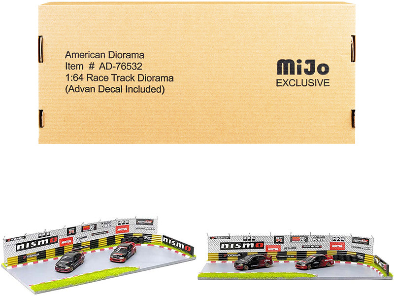 'Race Track Advan' Diorama with Decals for 1/64 Scale Models by American Diorama