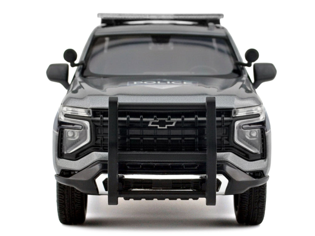 2025 Chevrolet Tahoe PPV 'General Motors Police' Gray Metallic 'Custom Builder's Kit - Law Enforcement and Public Service' Series 1/24 Diecast Model Car by Motormax