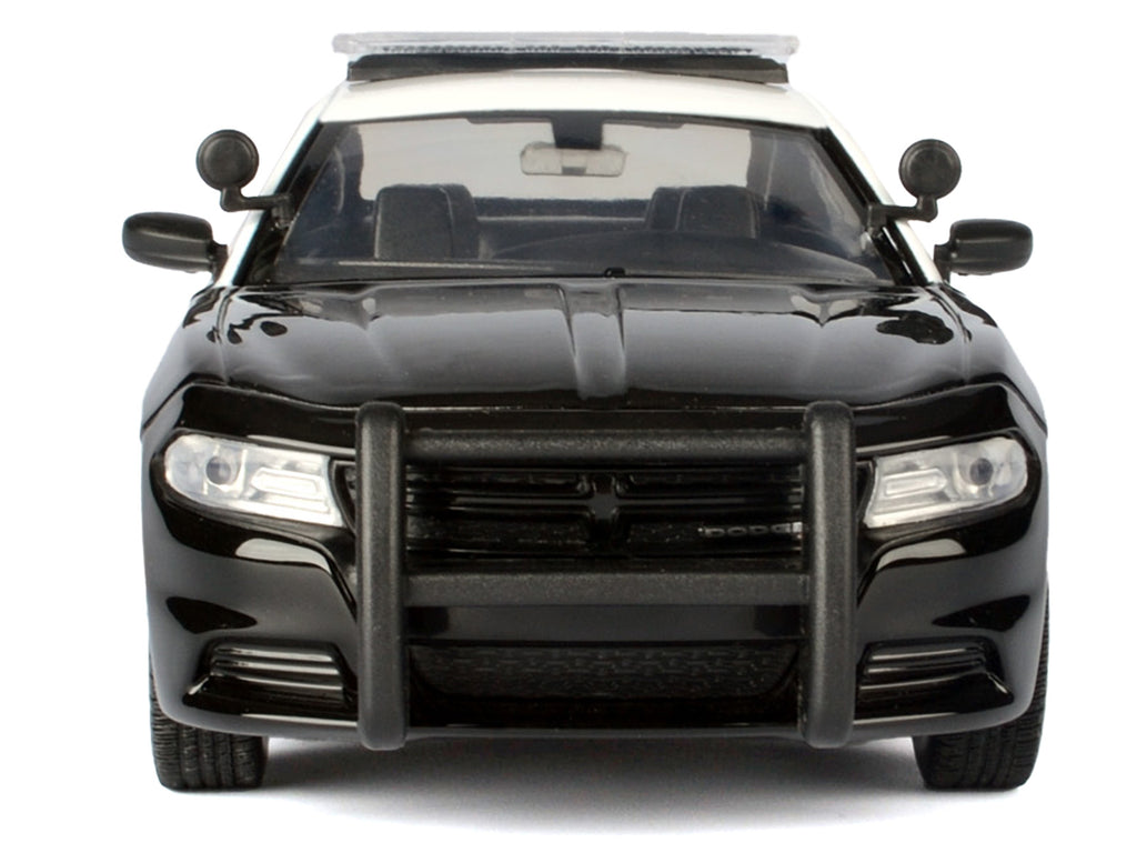 2023 Dodge Charger Pursuit Police Car 'LAPD (Los Angeles Police Department)' Black and White 'Law Enforcement and Public Service' Series 1/24 Diecast Model Car by Motormax