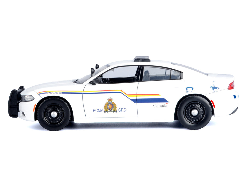 2023 Dodge Charger Pursuit Police Car 'RCMP (Royal Canadian Mounted Police)' White 'Law Enforcement and Public Service' Series 1/24 Diecast Model Car by Motormax