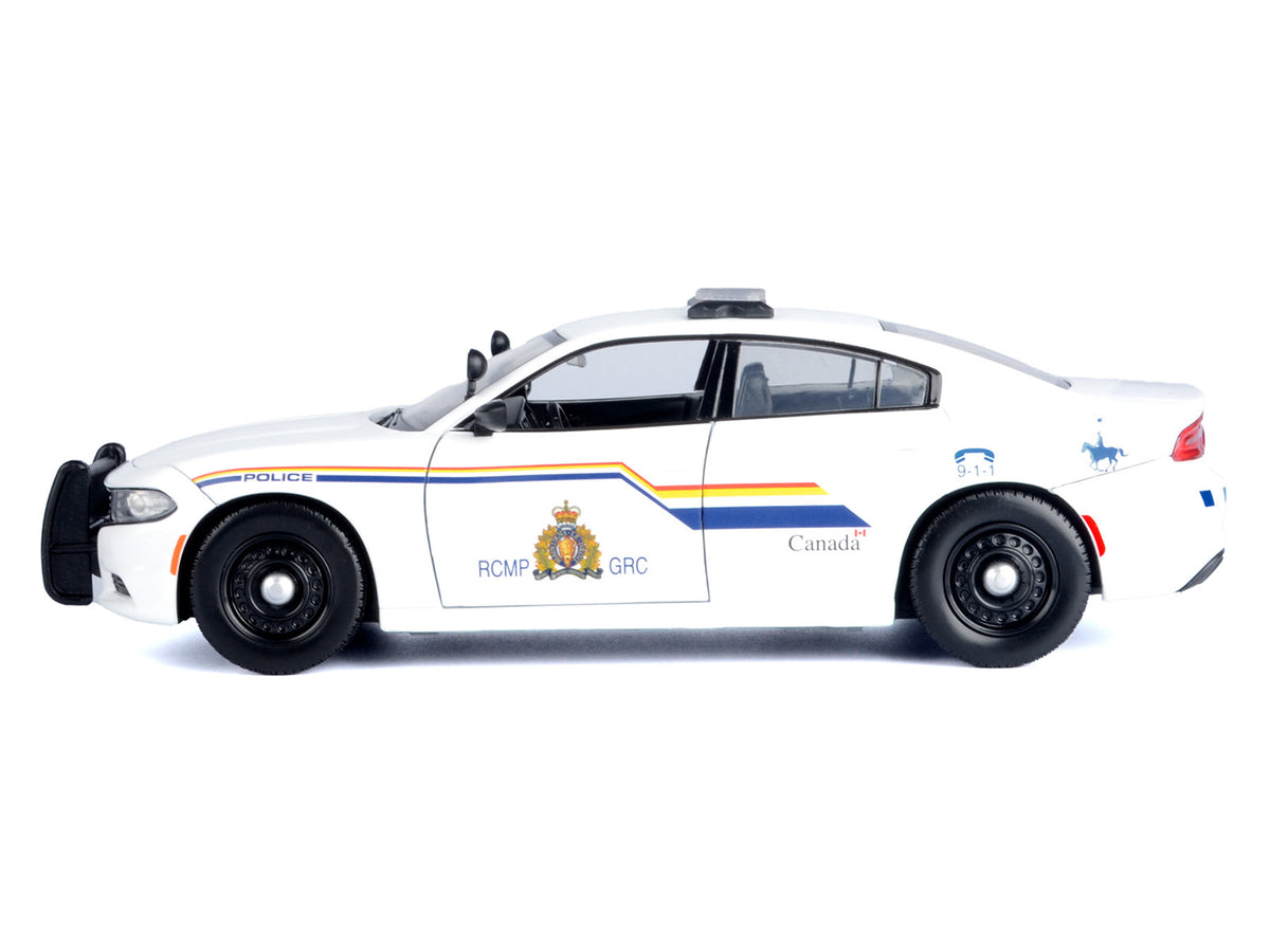 2023 Dodge Charger Pursuit Police Car 'RCMP (Royal Canadian Mounted Police)' White 'Law Enforcement and Public Service' Series 1/24 Diecast Model Car by Motormax