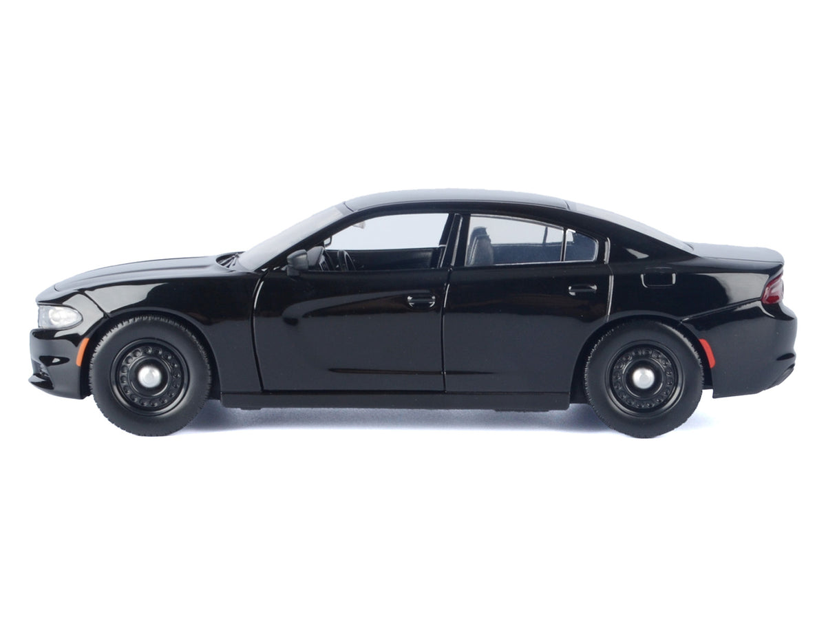 2023 Dodge Charger Pursuit Police Car Black 'Custom Builder's Kit - Law Enforcement and Public Service' Series 1/24 Diecast Model Car by Motormax
