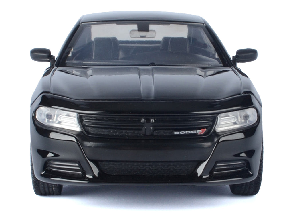 2023 Dodge Charger Pursuit Police Car Black 'Custom Builder's Kit - Law Enforcement and Public Service' Series 1/24 Diecast Model Car by Motormax