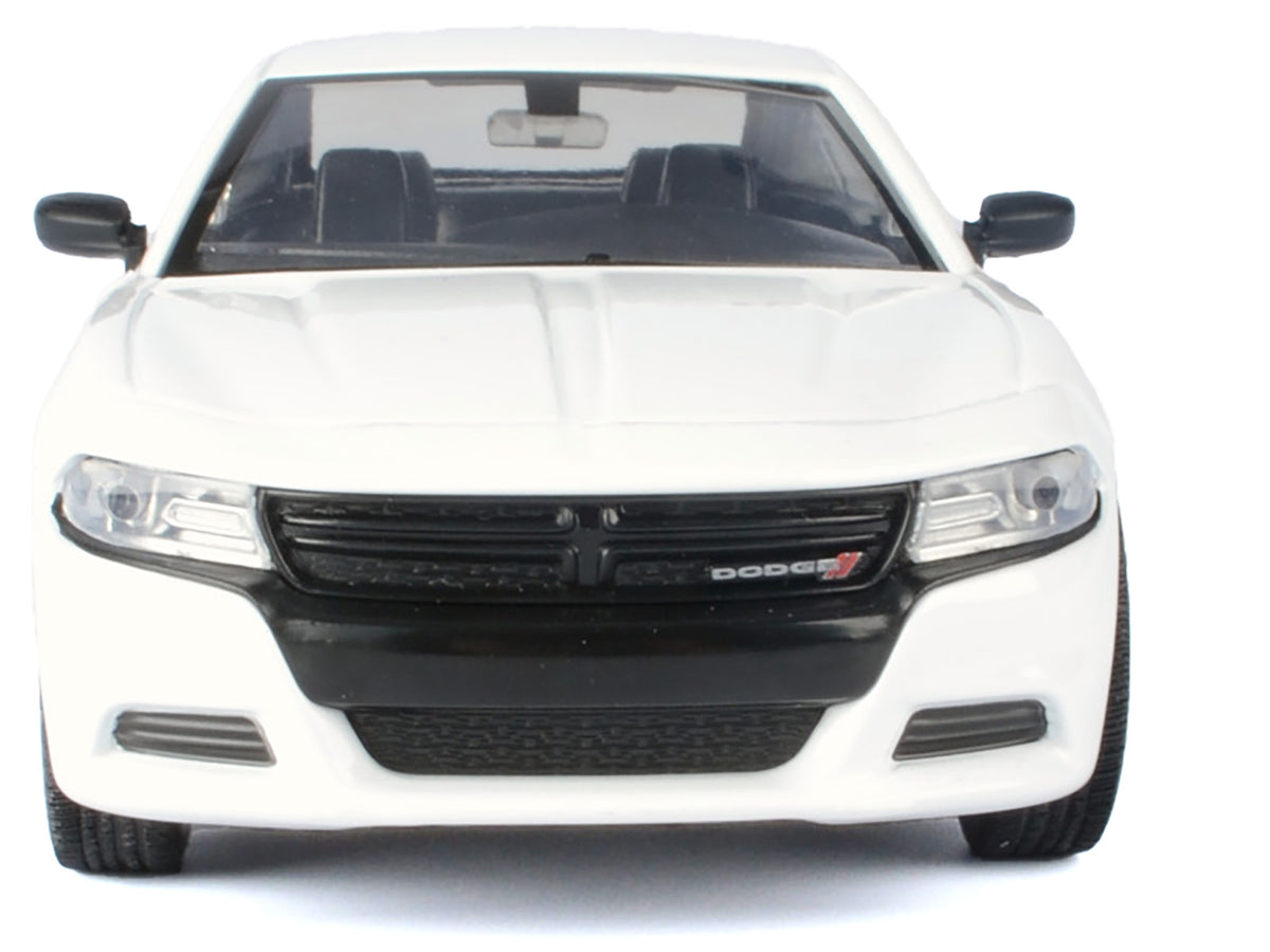 2023 Dodge Charger Pursuit Police Car White 'Custom Builder's Kit - Law Enforcement and Public Service' Series 1/24 Diecast Model Car by Motormax