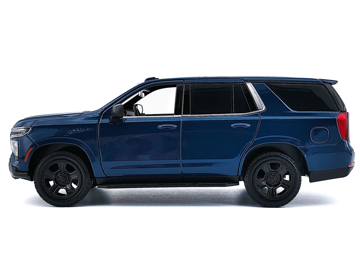 2025 Chevrolet Tahoe PPV Dark Blue 'Custom Builder's Kit - Law Enforcement and Public Service' Series 1/24 Diecast Model Car by Motormax