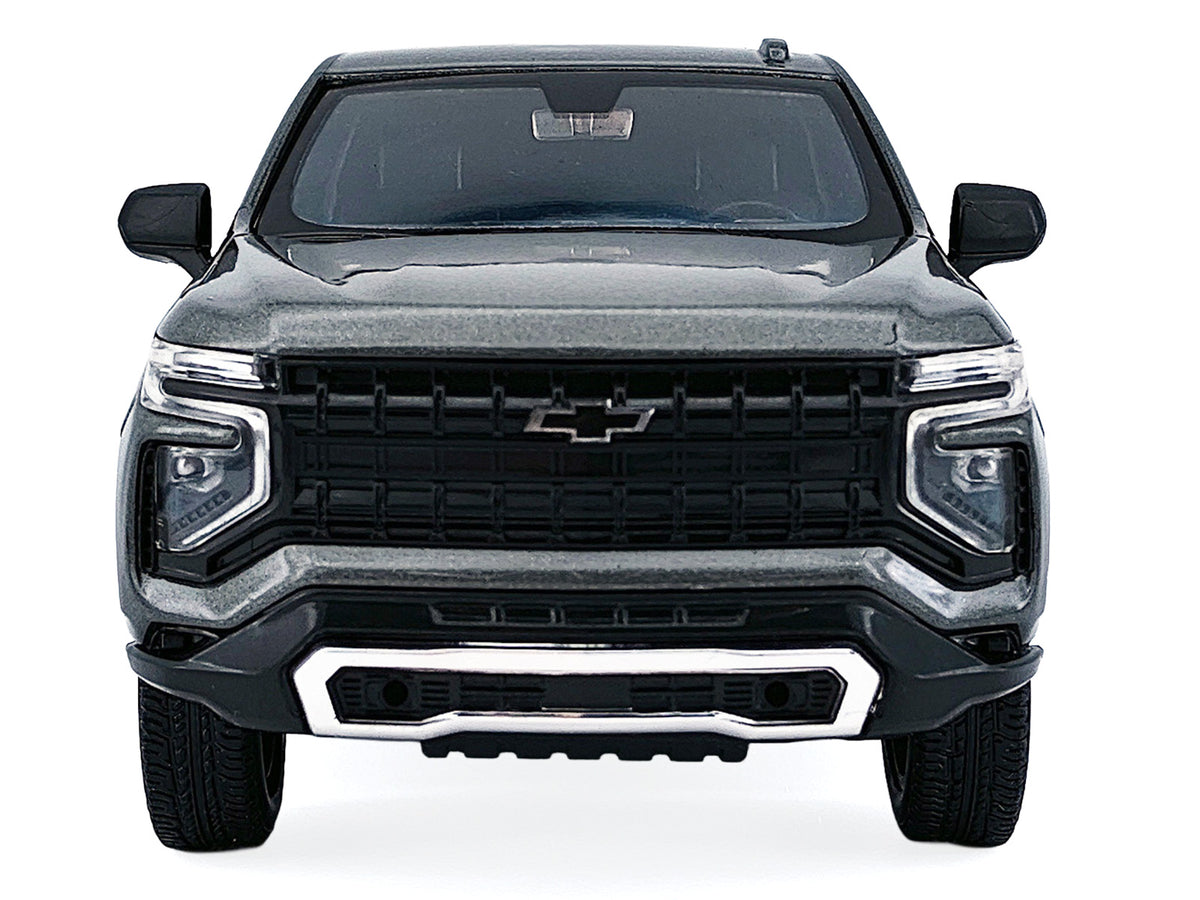 2025 Chevrolet Tahoe PPV Dark Gray Metallic 'Custom Builder's Kit - Law Enforcement and Public Service' 1/24 Diecast Model Car by Motormax