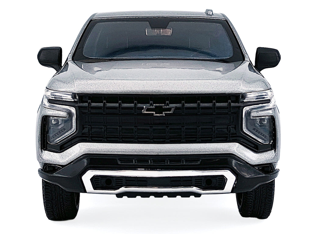 2025 Chevrolet Tahoe PPV Silver Metallic 'Custom Builder's Kit - Law Enforcement and Public Service' Series 1/24 Diecast Model Car by Motormax