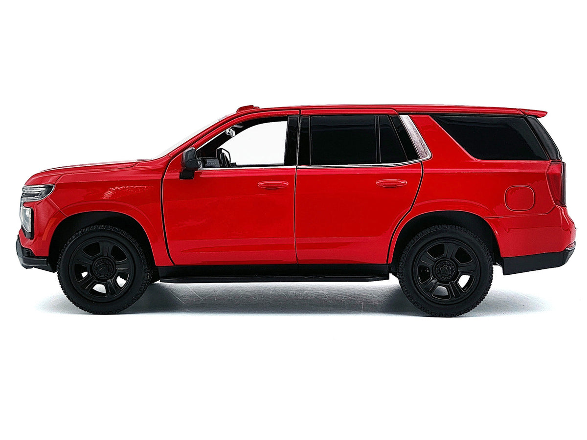 2025 Chevrolet Tahoe PPV Red 'Custom Builder's Kit - Law Enforcement and Public Service' Series 1/24 Diecast Model Car by Motormax