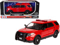 2015 Ford Police Interceptor Utility 'Fire Marshal' Plain Red 1/24 Diecast Model Car by Motormax