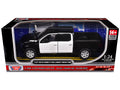 2019 Ford F-150 Lariat Crew Cab Pickup Truck Unmarked Plain Black and White 'Custom Builder's Kit - Law Enforcement and Public Service' Series 1/24-1/27 Diecast Model Car by Motormax