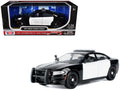 2023 Dodge Charger Pursuit Police Car Black and White 'Law Enforcement and Public Service' Series 1/24 Diecast Model Car by Motormax