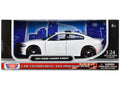 2023 Dodge Charger Pursuit Police Car Plain White 'Law Enforcement and Public Service' Series 1/24 Diecast Model Car by Motormax