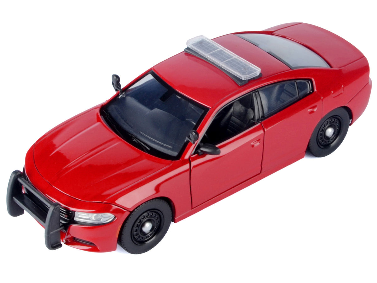 2023 Dodge Charger Pursuit Police Car Red 'Law Enforcement and Public Service' Series 1/24 Diecast Model Car by Motormax
