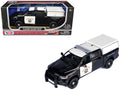 2019 RAM 1500 Laramine Crew Cab Pickup Truck 'California Highway Patrol' Black and White with Truck Bed Camper 'Law Enforcement and Public Service' Series 1/24-1/27 Diecast Model Car by Motormax