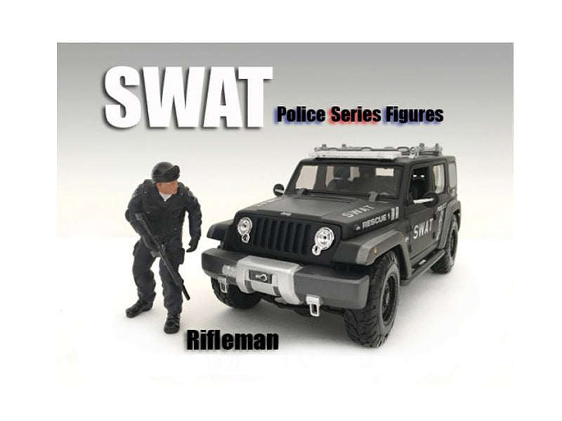 SWAT Team Rifleman Figure For 1/18 Scale Models by American Diorama