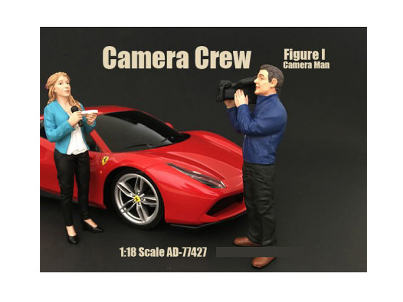 Camera Man Figurine I 'Camera Crew' for 1/18 Scale Models by American Diorama