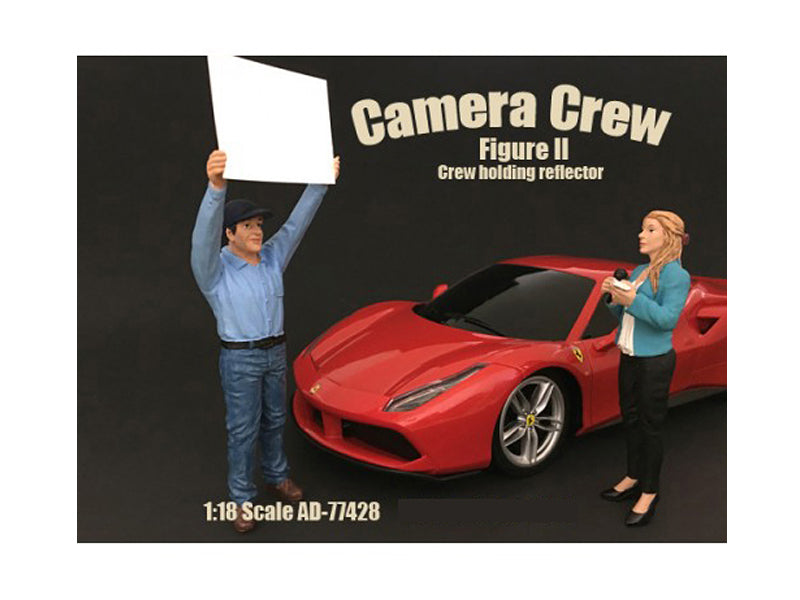 Camera Crew Figure II 'Crew Holding Reflector' For 1/18 Scale Models by American Diorama