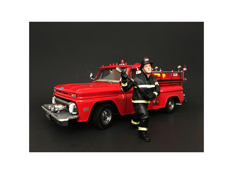 Firefighter with Axe Figurine / Figure For 1/18 Models by American Diorama