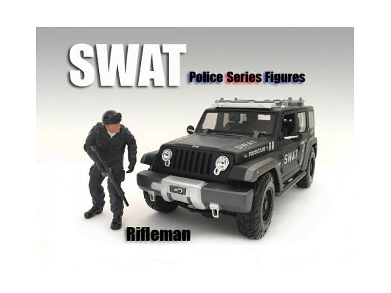 SWAT Team Rifleman Figure For 1/24 Scale Models by American Diorama