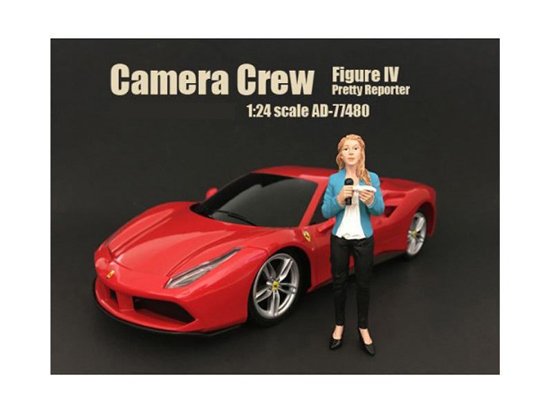 Camera Crew Figure IV 'Pretty Reporter' For 1/24 Scale Models by American Diorama