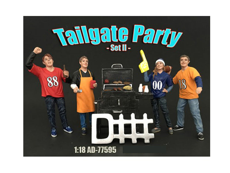 Tailgate Party Set II 4 Piece Figure Set For 1/18 Scale Models by American Diorama