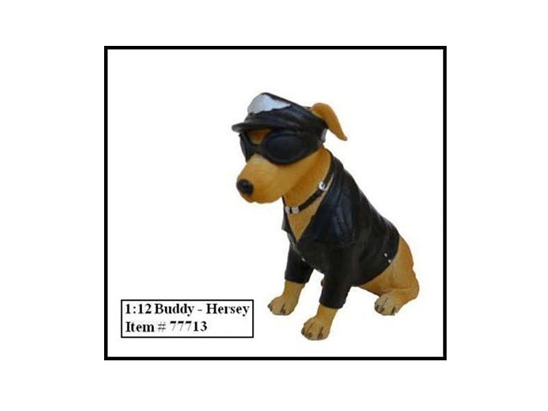 Biker's Dog 'Buddy Hersey' Figure For 1/12 Models by American Diorama