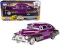 1948 Chevrolet Aerosedan Fleetside Lowrider Purple Metallic and Dark Purple Metallic Two-Tone 'Get Low' Series 1/24 Diecast Model Car by Motormax