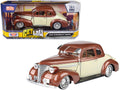 1939 Chevrolet Coupe Lowrider Beige and Brown Metallic 'Get Low' Series 1/24 Diecast Model Car by Motormax