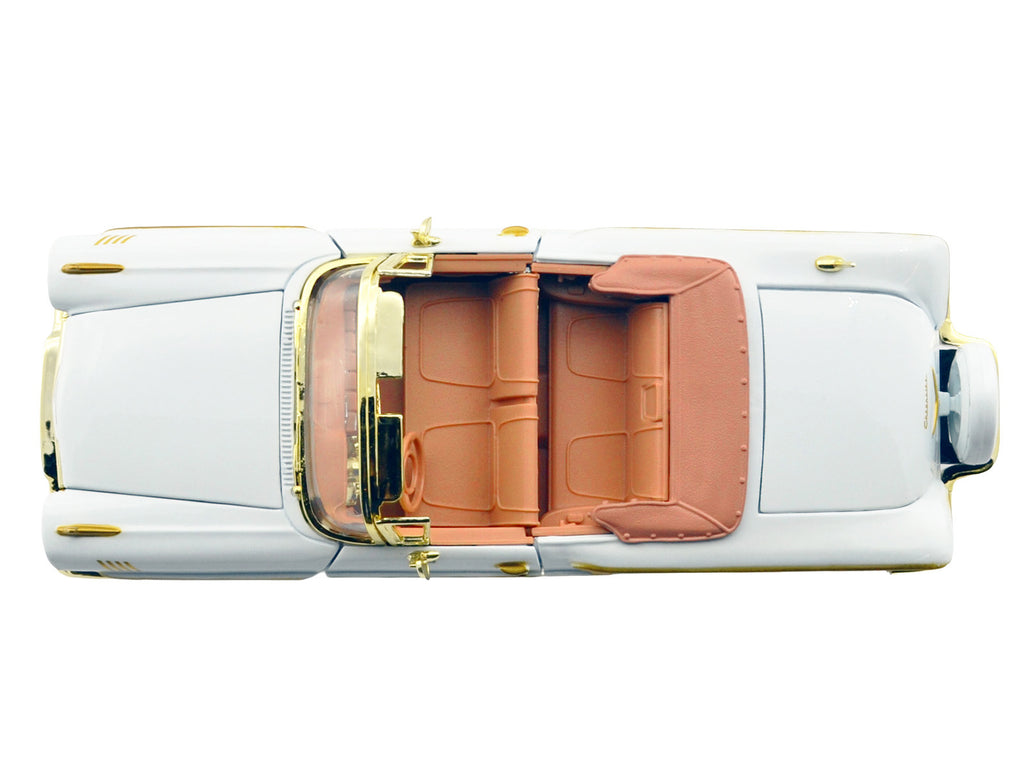 1958 Chevrolet Impala White Metallic with Gold Accents 'Luxe Legends' Series 1/24 Diecast Model Car by Motormax