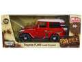 Toyota FJ40 Land Cruiser Red with White Top (Rusted Version) 'For Sale' Series 1/24 Diecast Model Car by Motormax